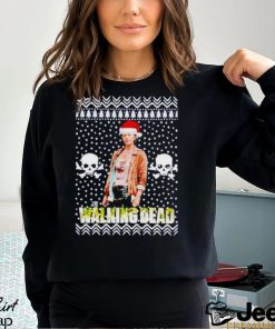 The Walking Dead Melissa McBride Santa Hat ugly Christmas shirt