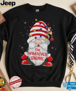 The Whatever Gnome Buffalo Plaid Christmas Tree Light T Shirt