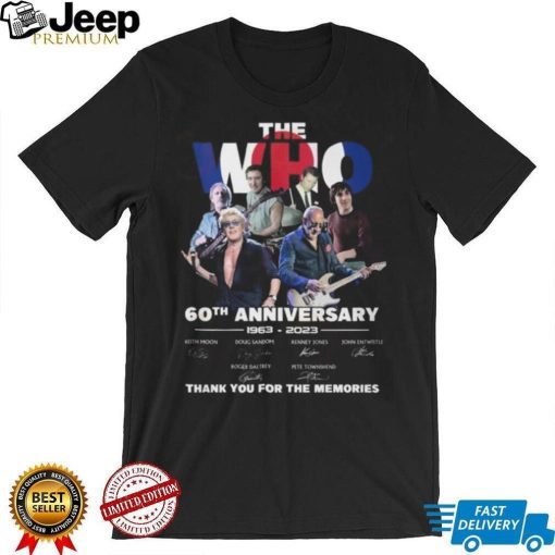 The Who 60th Anniversary 1963 – 2023 Thank You For The Memories Shirt