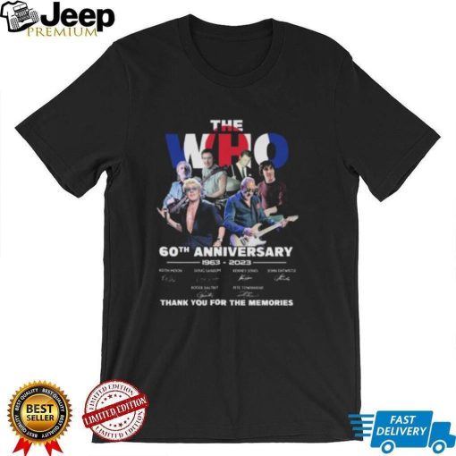 The Who 60th Anniversary 1963 – 2023 Thank You For The Memories Signatures Shirt