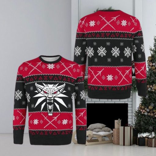 The Witcher Dreaming Of A White Wolf Holiday Ugly Christmas Sweater