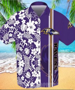 The best selling Baltimore Ravens Football Team All Over Print Hawaiian Shirt Purple