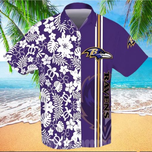 The best selling  Baltimore Ravens Football Team All Over Print Hawaiian Shirt   Purple