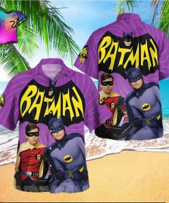 The best selling Batman And Robin All Over Print Hawaiian Shirt Purple