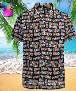 The best selling Batman Harley Quinn Ransom Note Style Pattern All Over Print Hawaiian Shirt