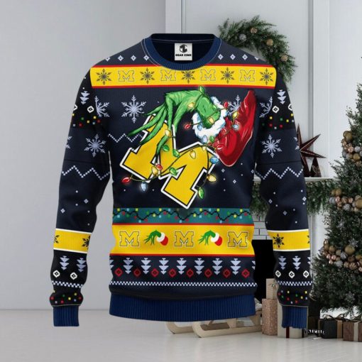 [The best selling] Michigan Wolverines Grinch Christmas Ugly Sweater