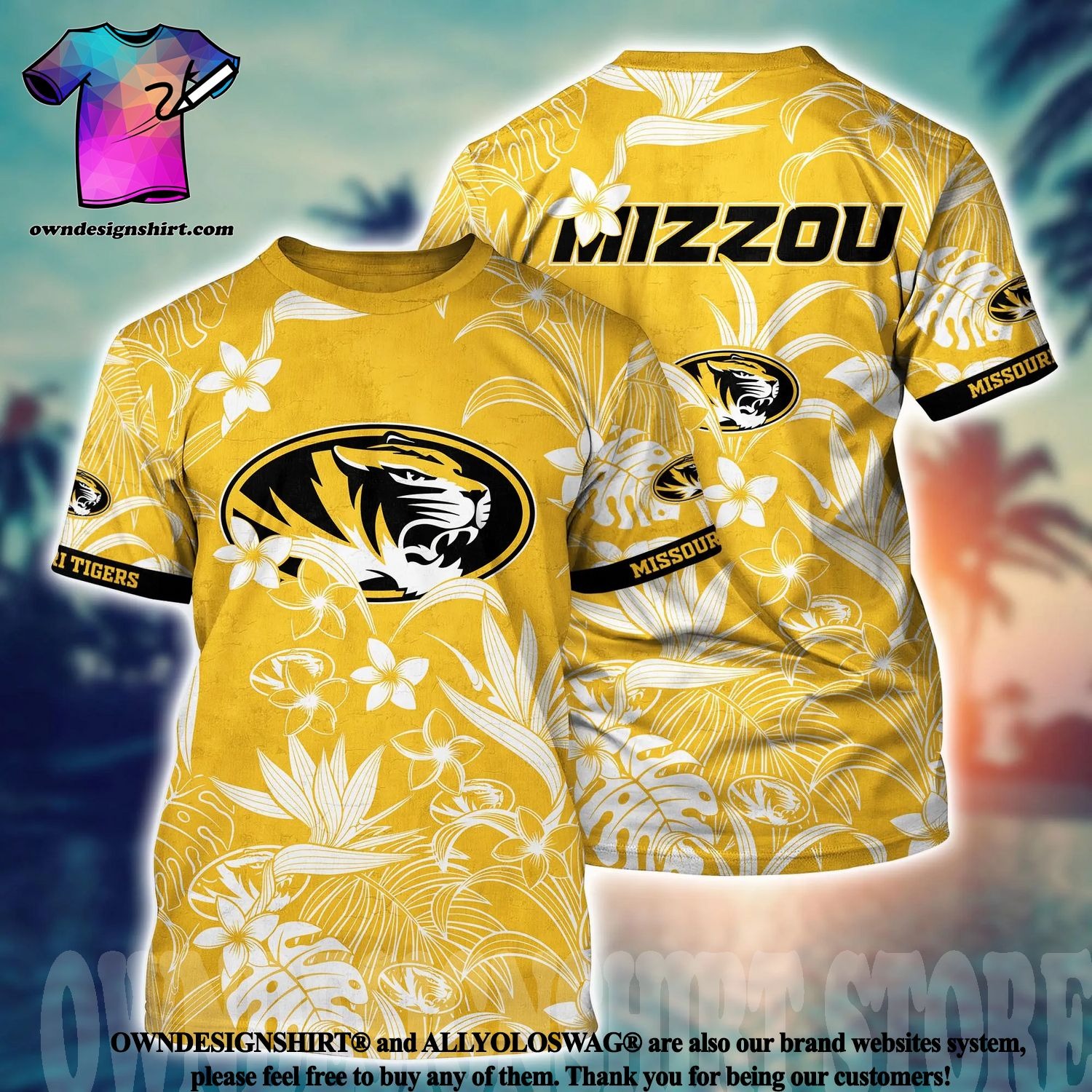 The best selling Missouri Tigers NCAA Floral Classic All Over Print Hawaiian Shirt