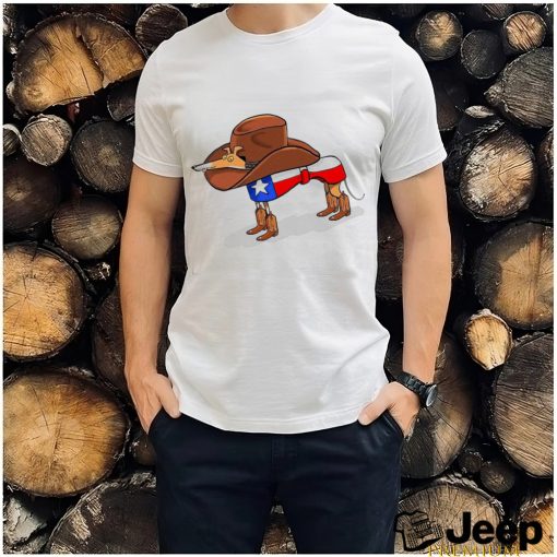 The cowboy dog of Texas flag shirt