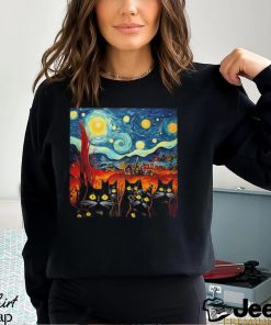 The herd of black cats in the painting by Van Gogh shirt