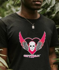 The hitman bret hart skull wings logo shirt