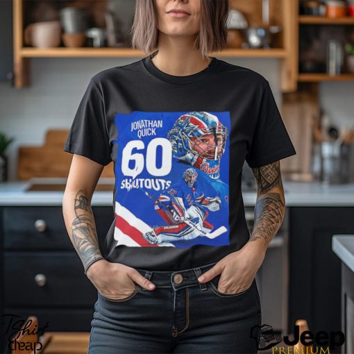 The new york rangers jonathan quick 60 shutouts in nhl 2023 shirt