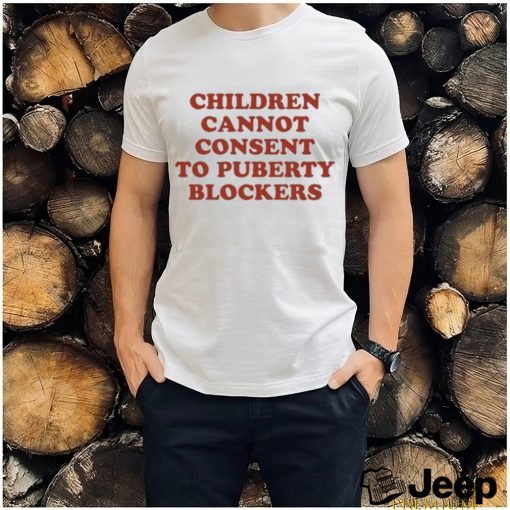 The offensive tranny wearing children cannot consent to puberty blockers 2023 shirt