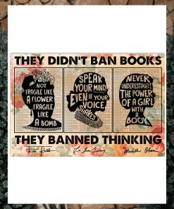 They Didn't Ban Books They Banned Thinking Poster