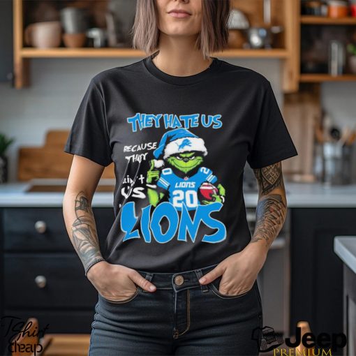 They Hate Us Because Ain’t Us Grinch Detroit Lions Football Christmas Shirt