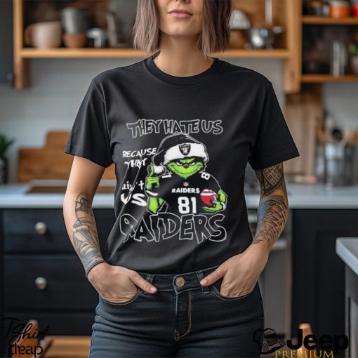 They Hate Us Because Ain’t Us Grinch Las Vegas Raiders Christmas Shirt