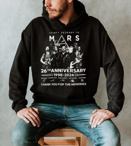 Thirty seconds to mars 26th anniversary 1998 2024 thank you for the memories signatures shirt