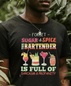 This Bartender Is Full Of Sarcasm & Profanity black bartender t shirt