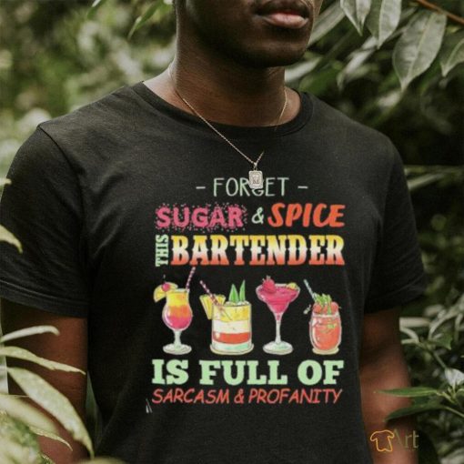 This Bartender Is Full Of Sarcasm & Profanity black bartender t shirt