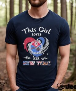 This Girl Loves Her New York Sports Teams Logo Yankees x Mets x Buffalo Bills Heart Diamond 2023 Shirt