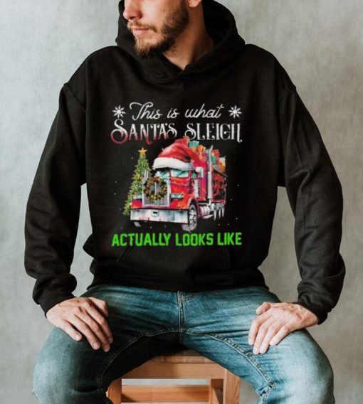 This Is What Santa’s Sleigh Actually Looks Like Truck Christmas Tree Sweatshirt