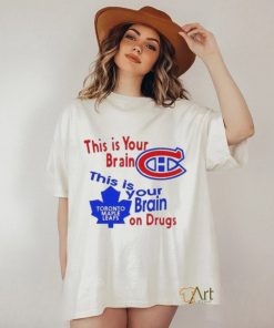 This Is Your Brain Montreal Canadiens This Is Your Brain On Drugs Toronto Maple Leafs Shirt