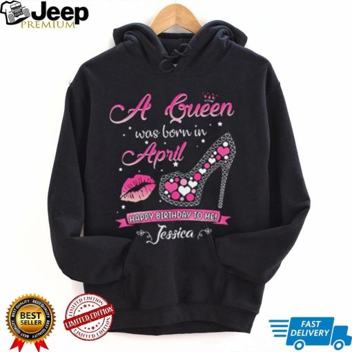 This Queen was Born in April Birthday Shirts for Women T Shirt, Multicolored