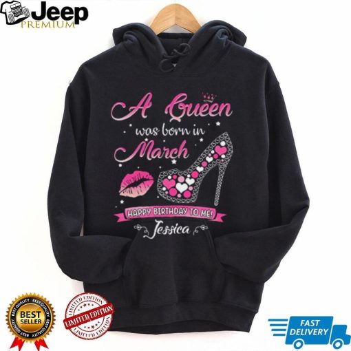 This Queen was Born in March Birthday Shirts for Women T Shirt, Multicolored