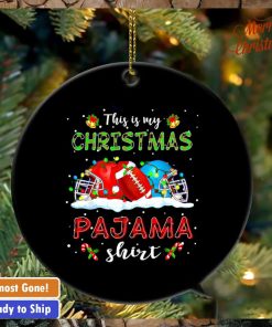 This is Christmas pajama ornament