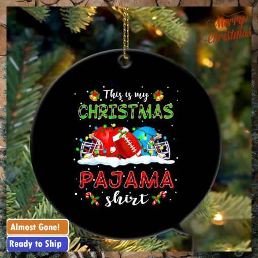 This is Christmas pajama ornament