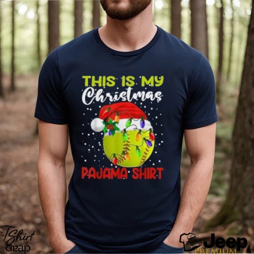 This is my christmas pajama baseball softball lover t shirt