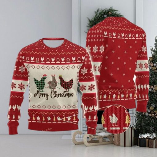 Three Chicken Christmas Ugly Sweater Christmas Party