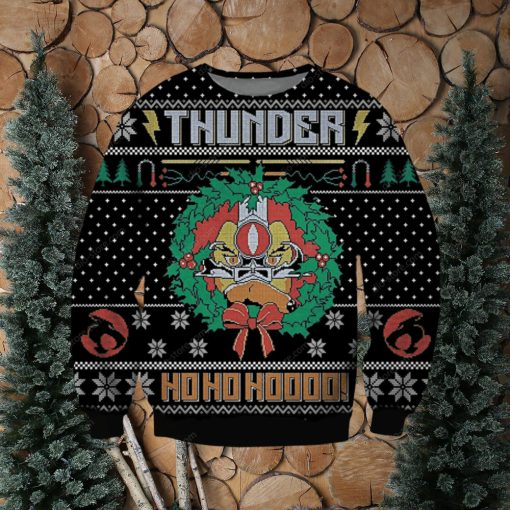 Thunder Ho Ho Ho Ugly Christmas Sweater Perfect Holiday Gift