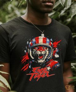 Tiger Astronaut Eye of the Tiger American flag shirt