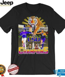 Tigers LSU Champions Dylan Crews and Angel Reese signatures Vintage shirt