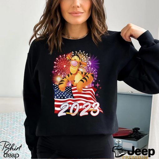 Tigger American Flag 2023 4th Of July Independence Day Tshirt