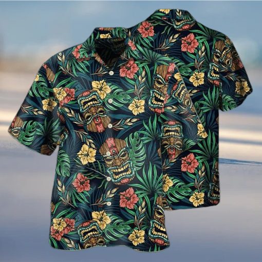 Tiki Hawaii Tropical Leaf Style Tropical Hawaiian Shirt