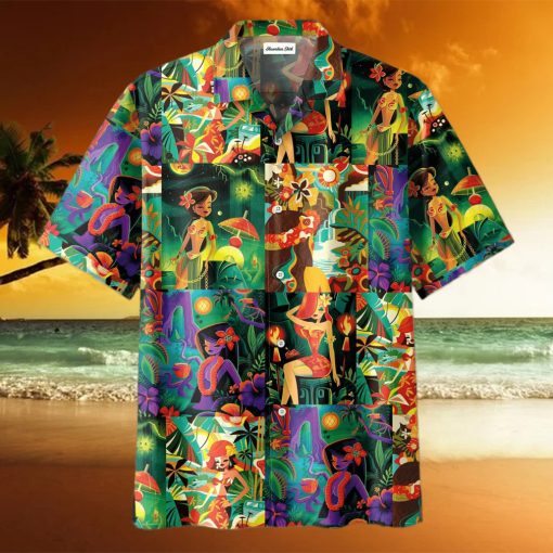 Tiki Tiki Lady Art Unisex Hawaiian Aloha Shirts