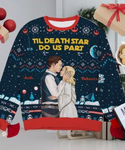 Till Death Star Do Us Part, Couple Gift, Personalized Knitted Ugly Sweater