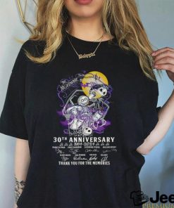 Tim Burton’s The Nightmare Before Christmas 30th anniversary 1964 2024 signature thank you for the memories shirt