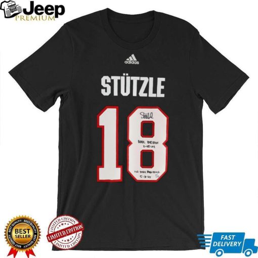 Tim Stutzle Ottawa Senators Autographed Fanatics Authentic Black Adidas Authentic Jersey with Multiple Inscriptions shirt