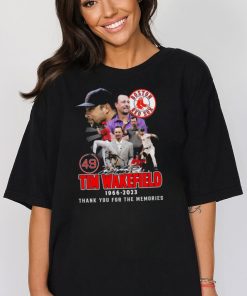 Tim wakefield 49 boston red sox 1966 2023 thank you for the memories signature shirt