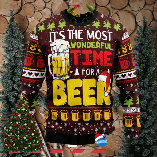 Time For Beer Christmas Ugly Sweater