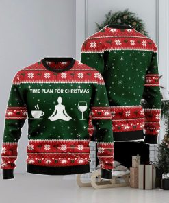 Time Plan For Christmas Yoga Family Gift Ugly Christmas Sweater