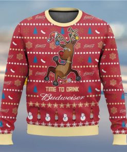 Time To Drink Budweiser Ugly Christmas Sweater