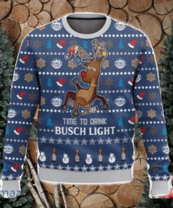 Time To Drink Busch Light Ugly Christmas Sweater Christmas Holiday Gift