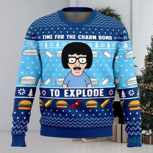 Time for the Charm Bomb to Explore Bob’s Burgers 3D Ugly Christmas Sweater Christmas Gift Ideas Party Gift