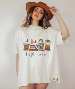 Tis The Season Season Pumpkin Football And Coffee Halloween Shirt