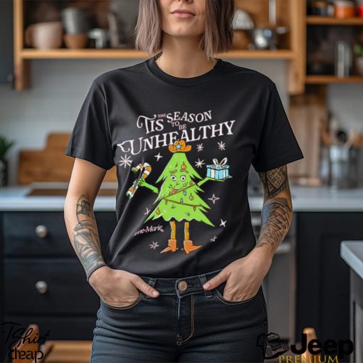 Tis the season to be unhealthy Christmas tree shirt