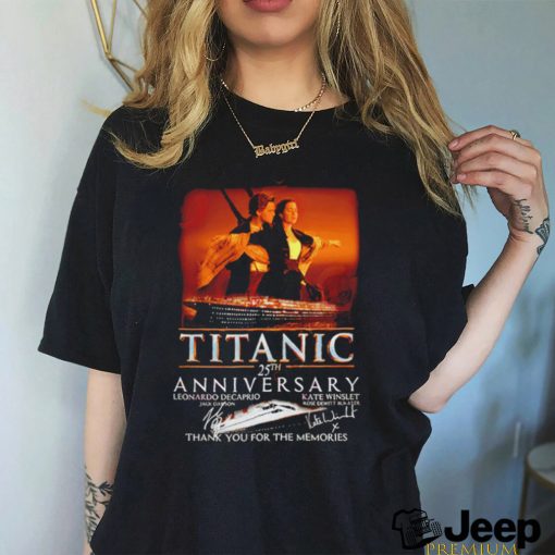 Titanic 25th anniversary thank you for the memories signature shirt