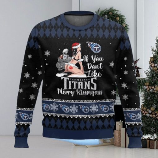 Titans Football Merry Kissmyass Ugly Christmas Sweater